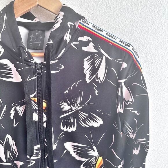 FARM RIO x ADIDAS | Butterfly Track Jacket Sweatshirt Hoodie | Size Small - Picture 3 of 7